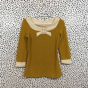 Anthropologie Pilcro Mustard Top